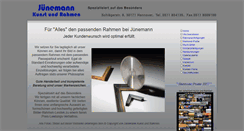 Desktop Screenshot of juenemann-rahmen.de